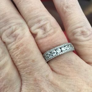 Sterling Silver Swarovski Band Size 7